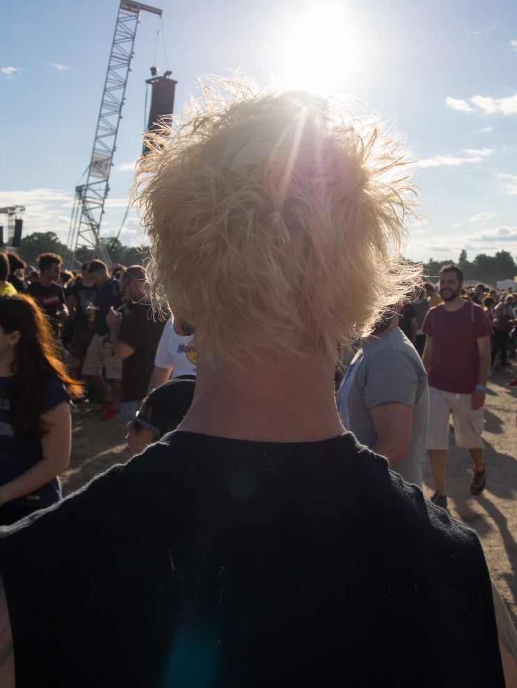 From the backs at a rock concert